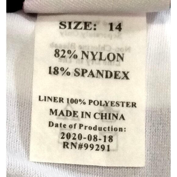 Kanu Surf Girl Beach Sport Banded One Piece Swimsuit Layla Purple Stripe Size 14 - Picture 9 of 11